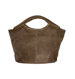 21Jewelz Suede shopper met gouden studs - taupe