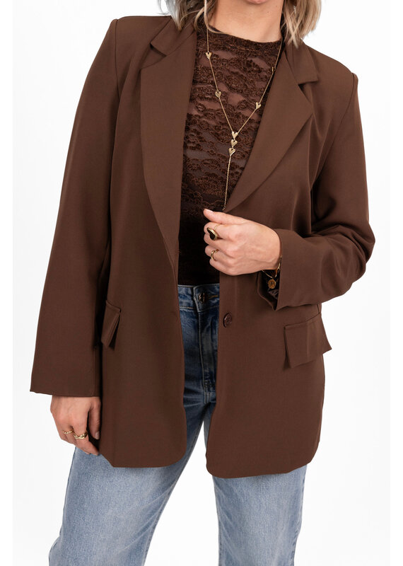 21Jewelz Basic blazer - choco bruin