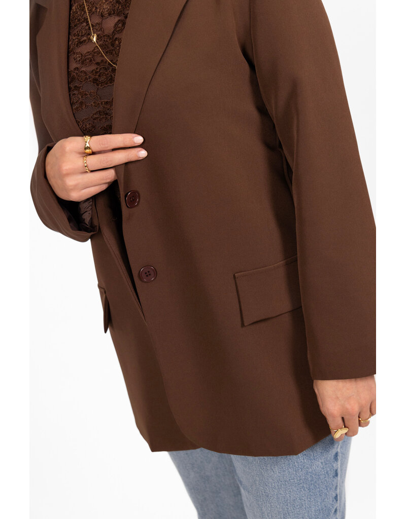 21Jewelz Basic blazer - choco bruin