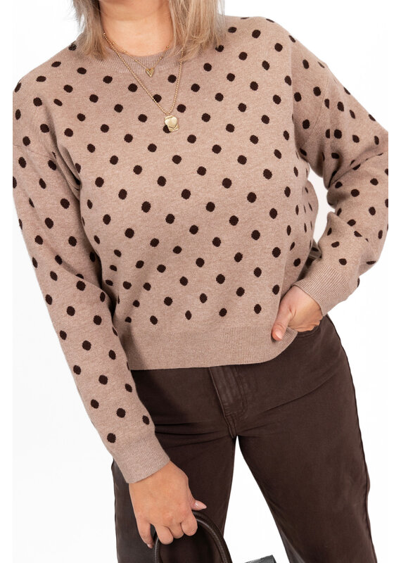 21Jewelz Trui met stippen - beige/bruin