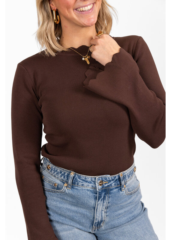 21Jewelz Zigzag longsleeve - bruin