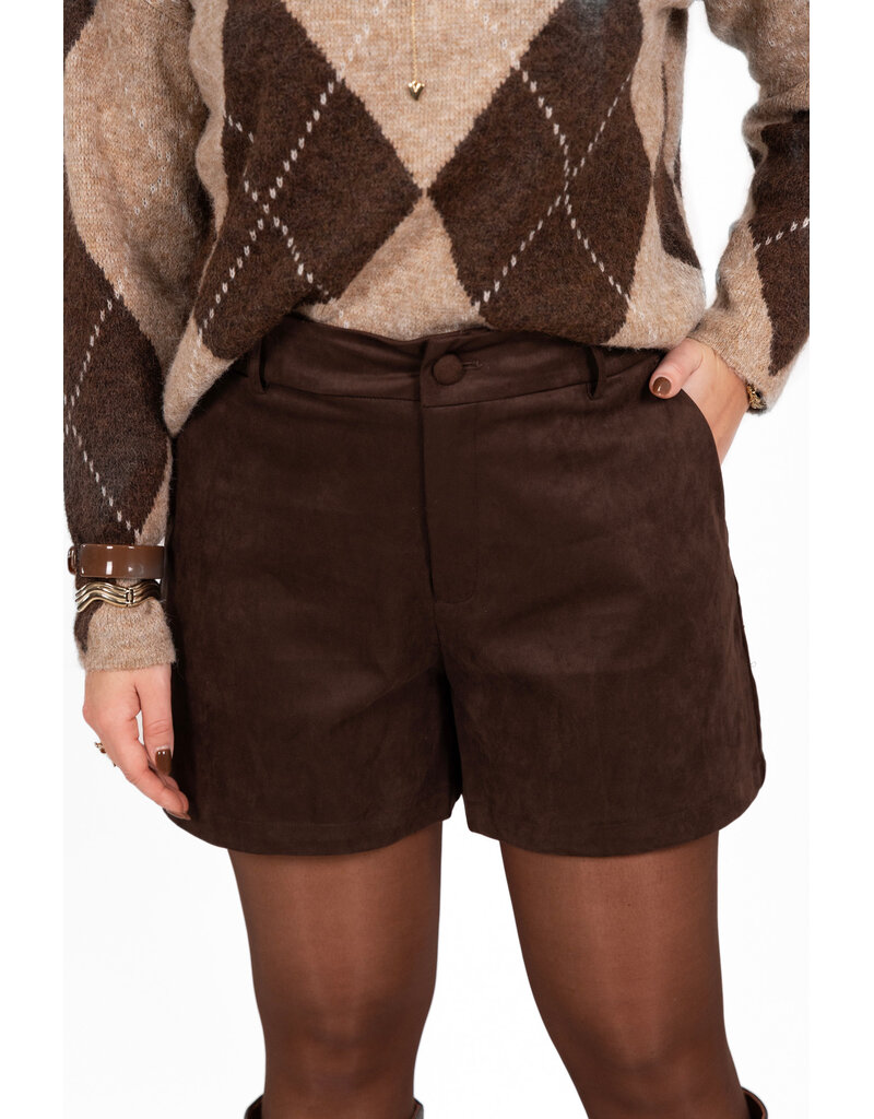 21Jewelz Suede shortje - bruin