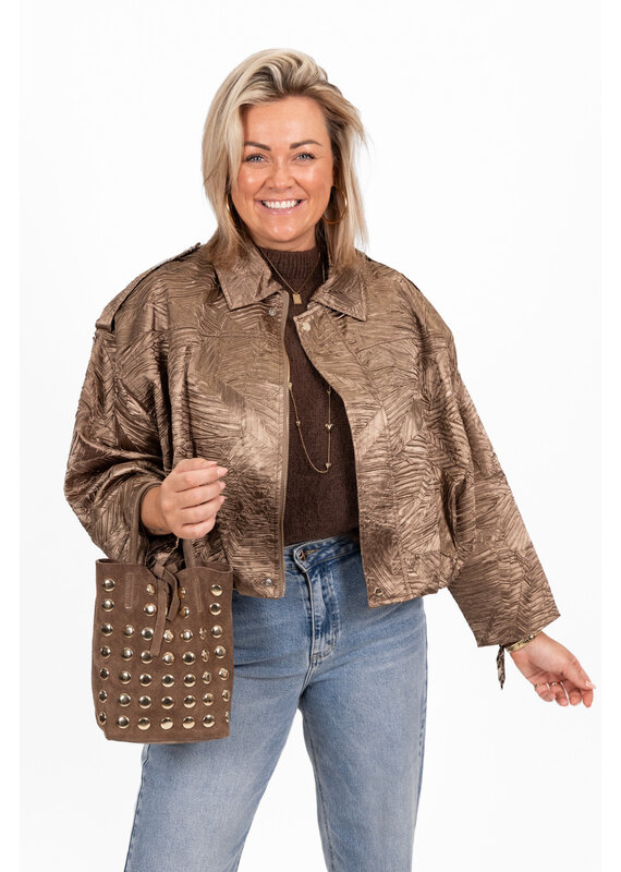21Jewelz Bomber met structuur - brons