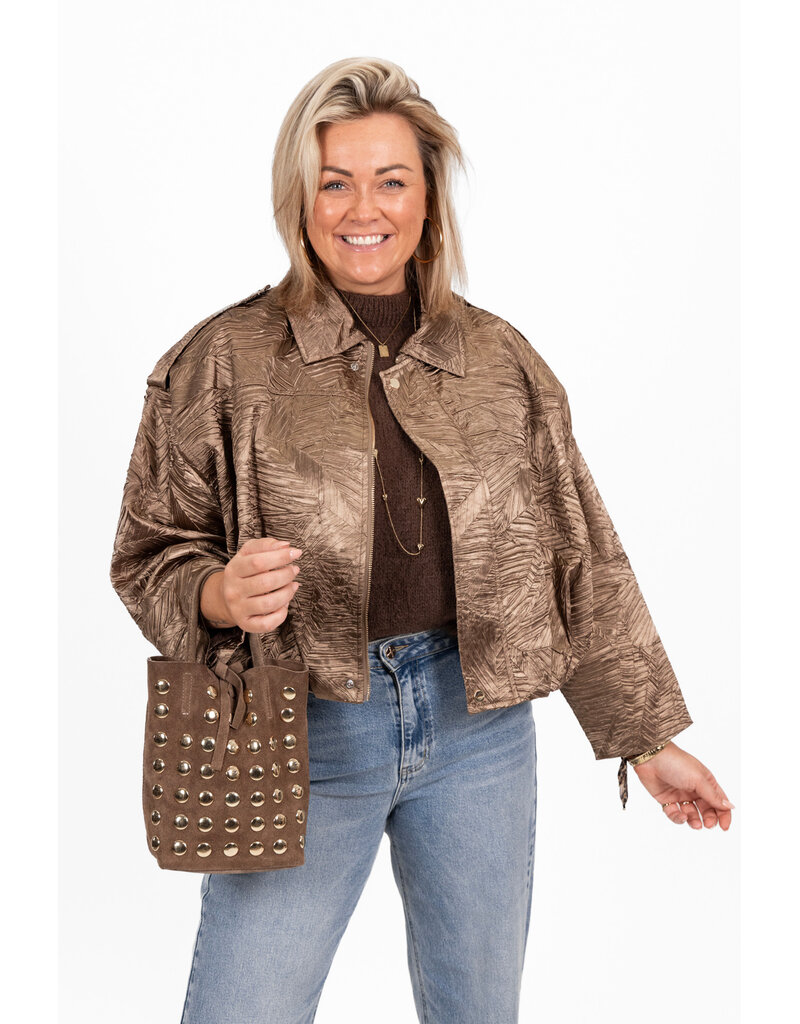 21Jewelz Bomber met structuur - brons