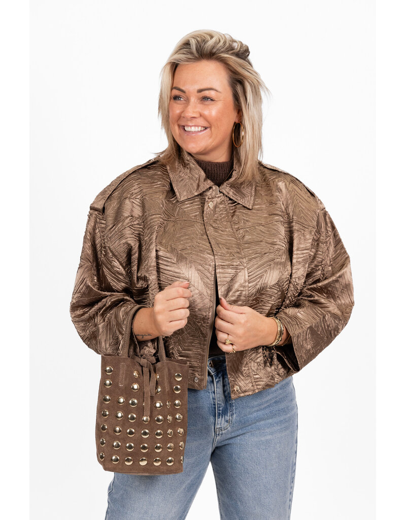 21Jewelz Bomber met structuur - brons