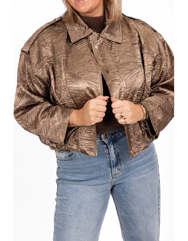 21Jewelz Bomber met structuur - brons