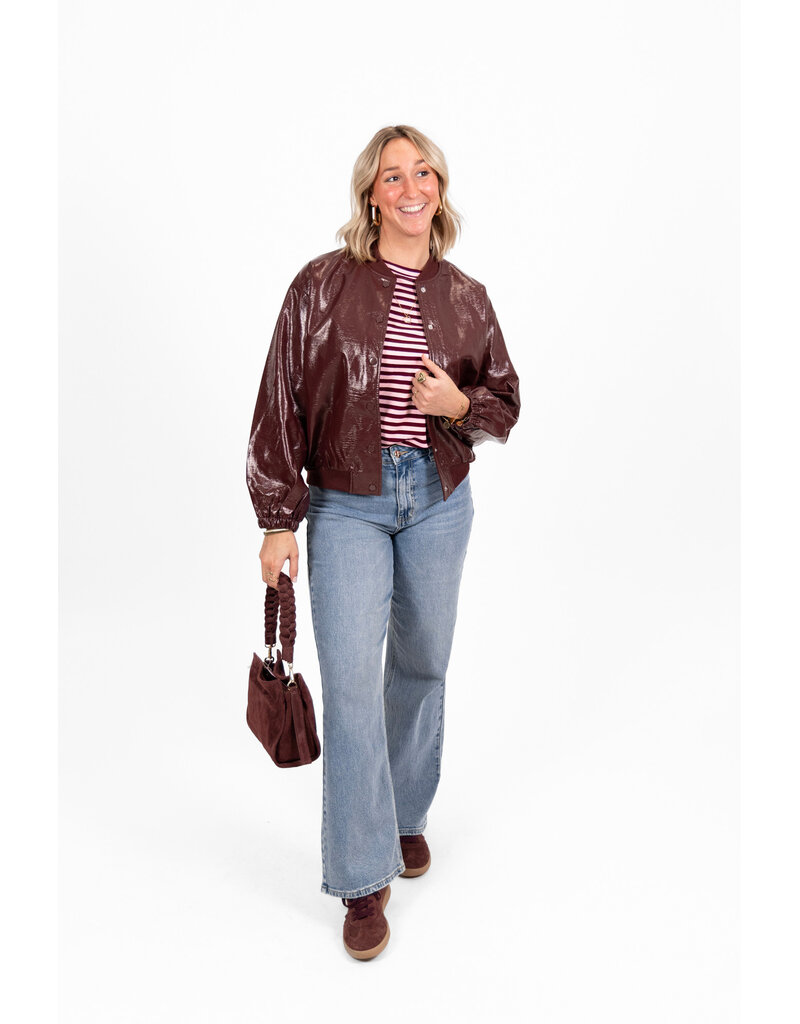 21Jewelz PU bomber - Bordeaux