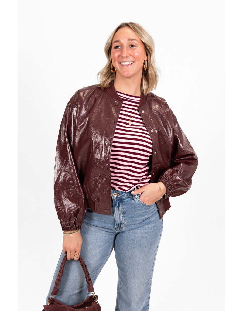 21Jewelz PU bomber - Bordeaux