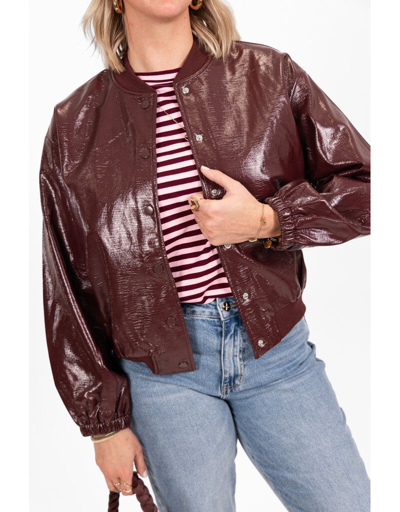 21Jewelz PU bomber - Bordeaux