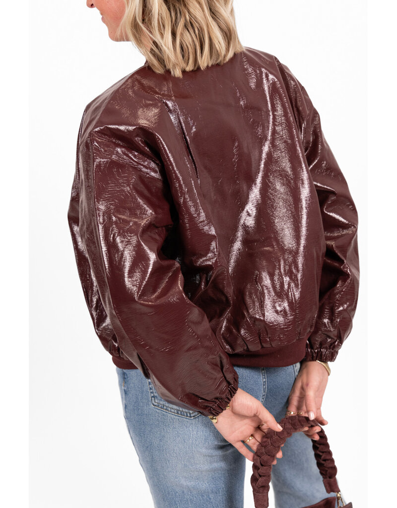 21Jewelz PU bomber - Bordeaux