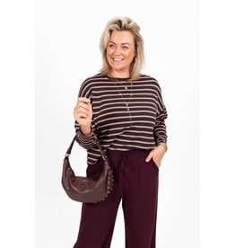 21Jewelz Gestreepte trui bruin roze