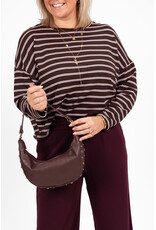 21Jewelz Gestreepte trui bruin roze