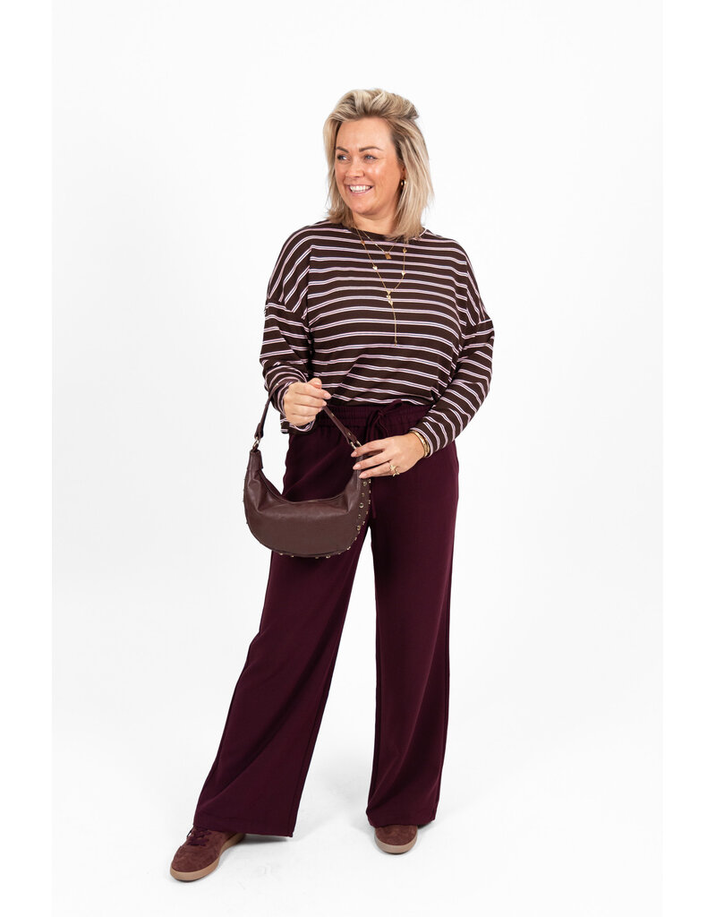 21Jewelz Gestreepte trui bruin roze