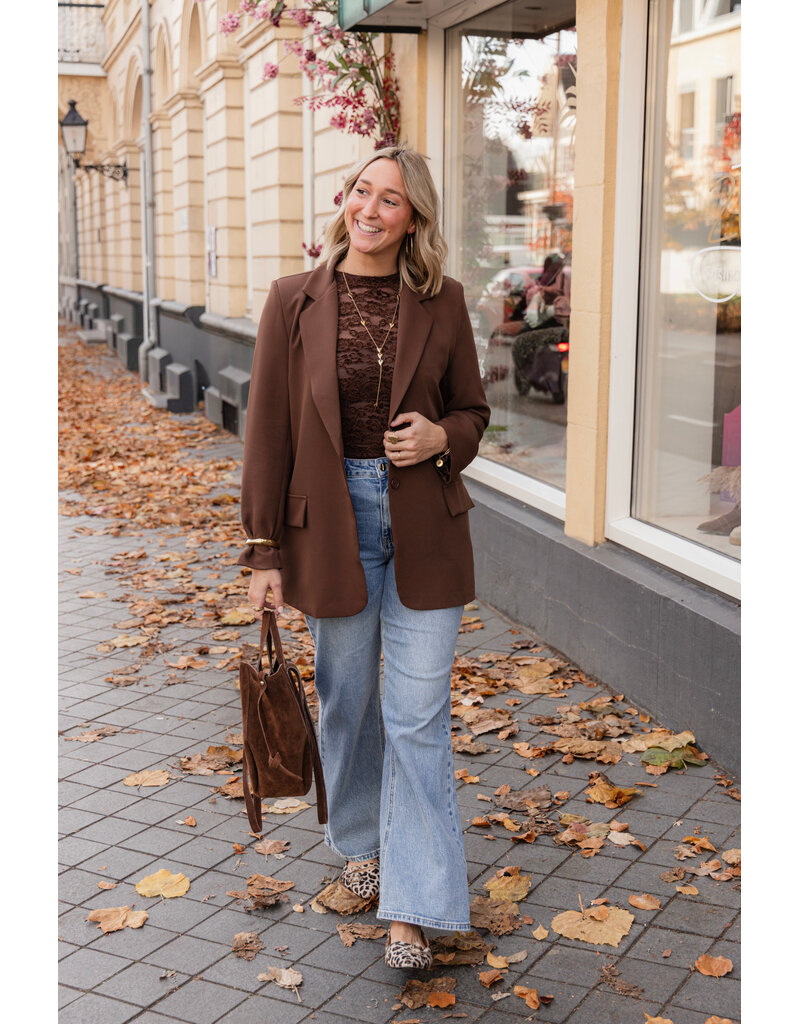 21Jewelz Basic blazer - choco bruin