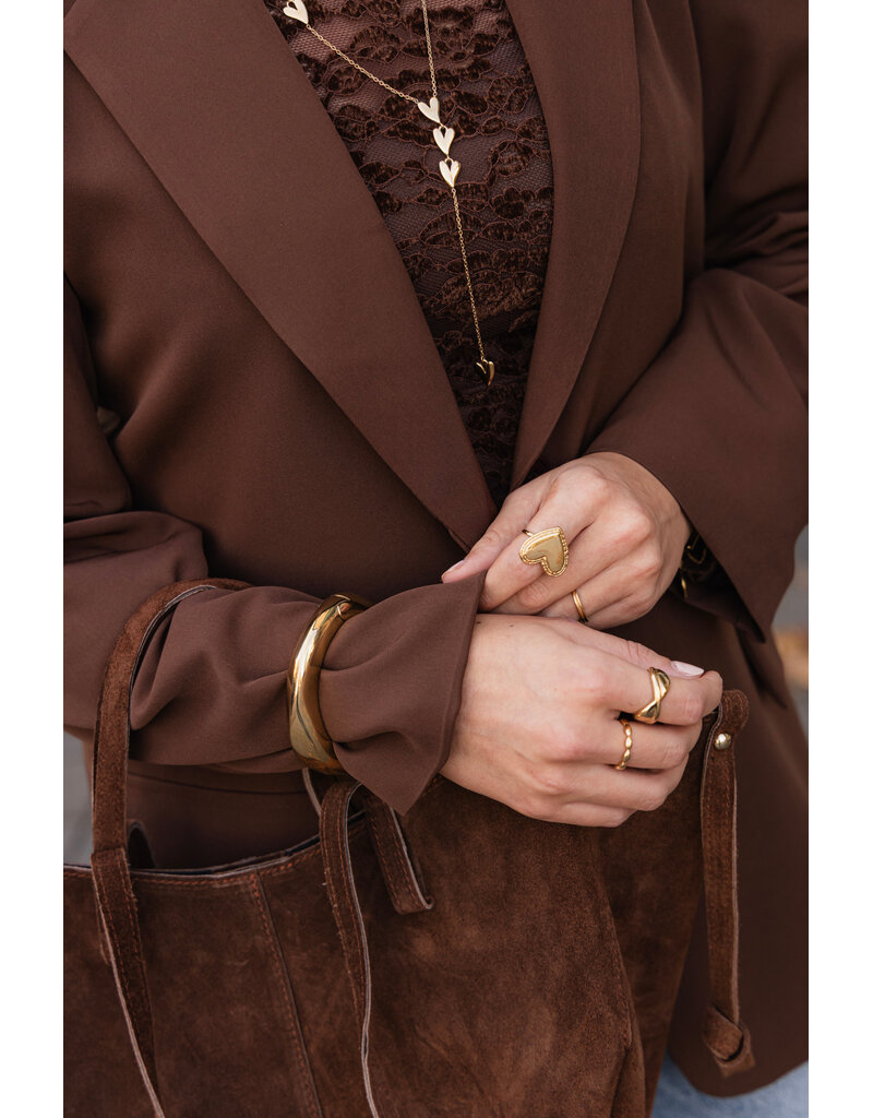 21Jewelz Basic blazer - choco bruin