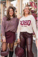 21Jewelz Gebreide trui met strepen - beige/bordeaux