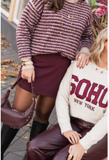 21Jewelz Gebreide trui met strepen - beige/bordeaux