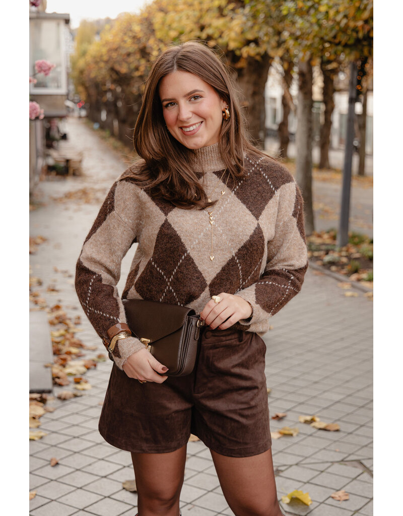 21Jewelz Suede shortje - bruin