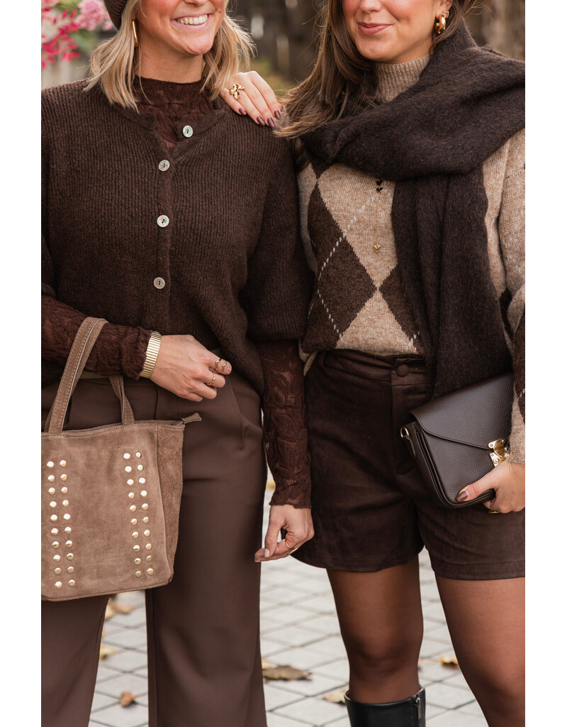 21Jewelz Suede shortje - bruin