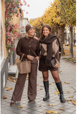 21Jewelz Suede tasje met kleine gouden studs - taupe