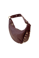 21Jewelz Leren tasje met gouden studs - bordeaux