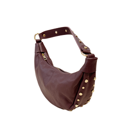 21Jewelz Leren tasje met gouden studs - bordeaux