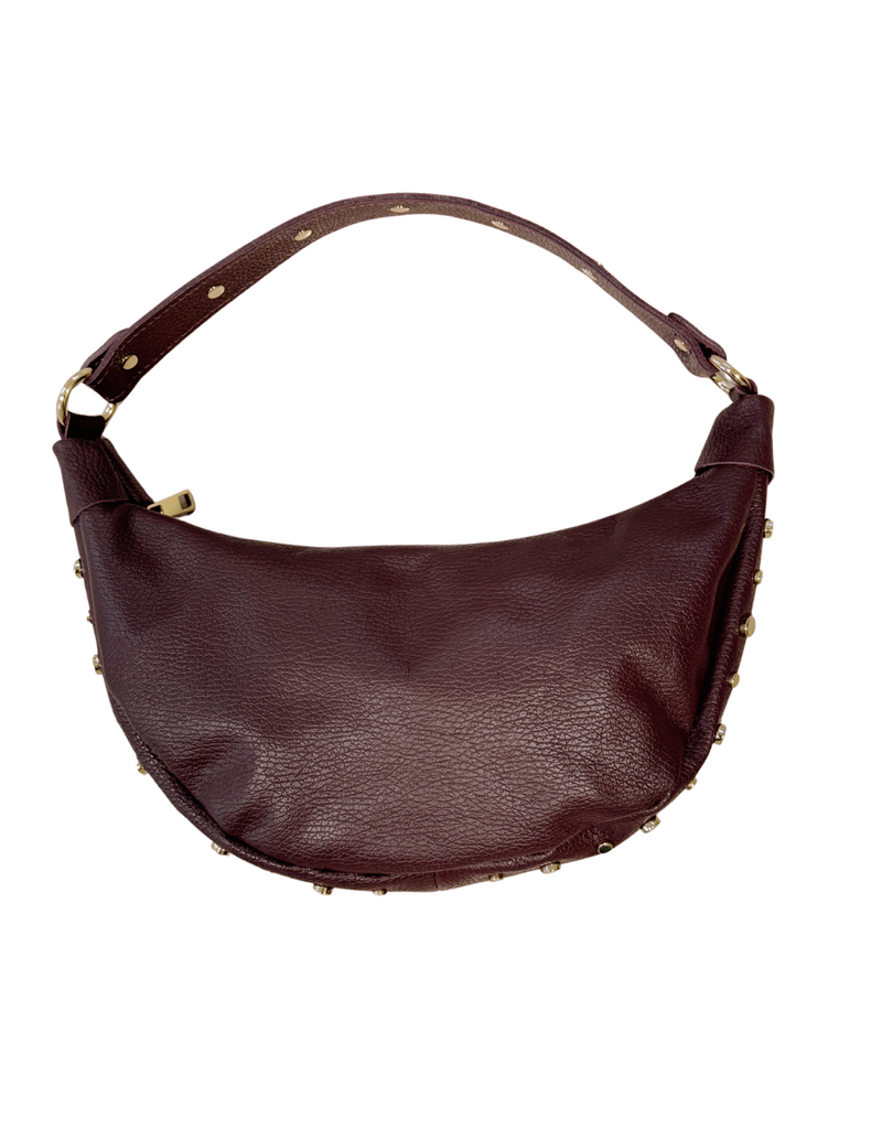 21Jewelz Leren tasje met gouden studs - bordeaux