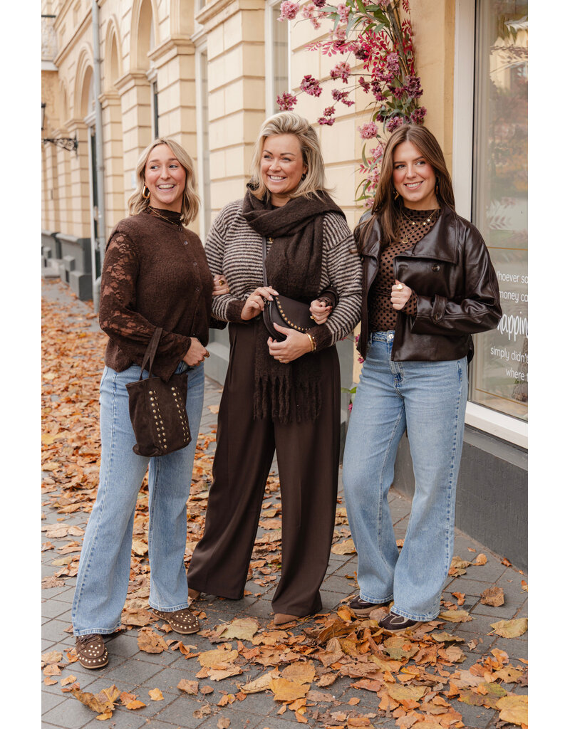 21Jewelz Basic pantalon extra long  - choco bruin