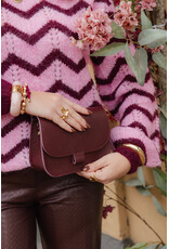 21Jewelz Gebreide trui met zigzag - bordeaux/roze