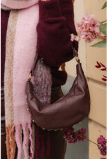 21Jewelz Leren tasje met gouden studs - bordeaux