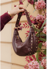 21Jewelz Leren tasje met gouden studs - bordeaux