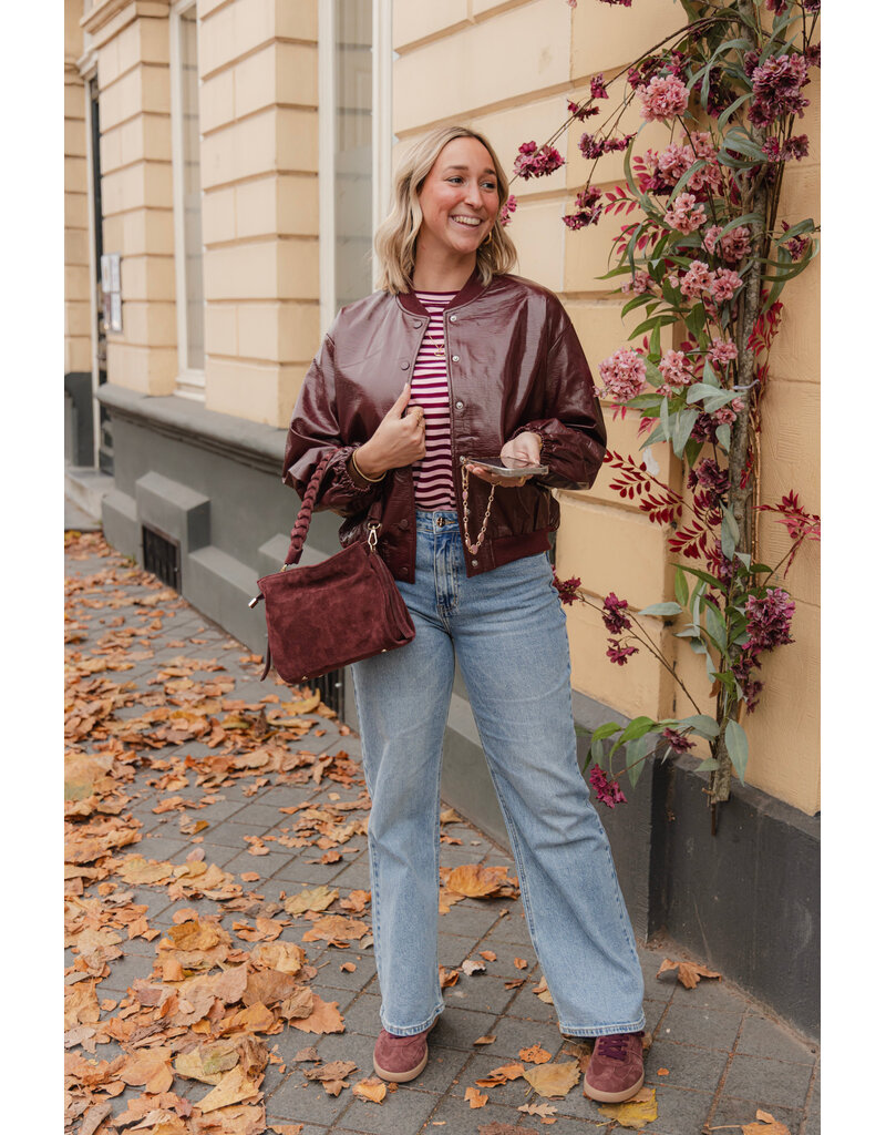 21Jewelz PU bomber - Bordeaux