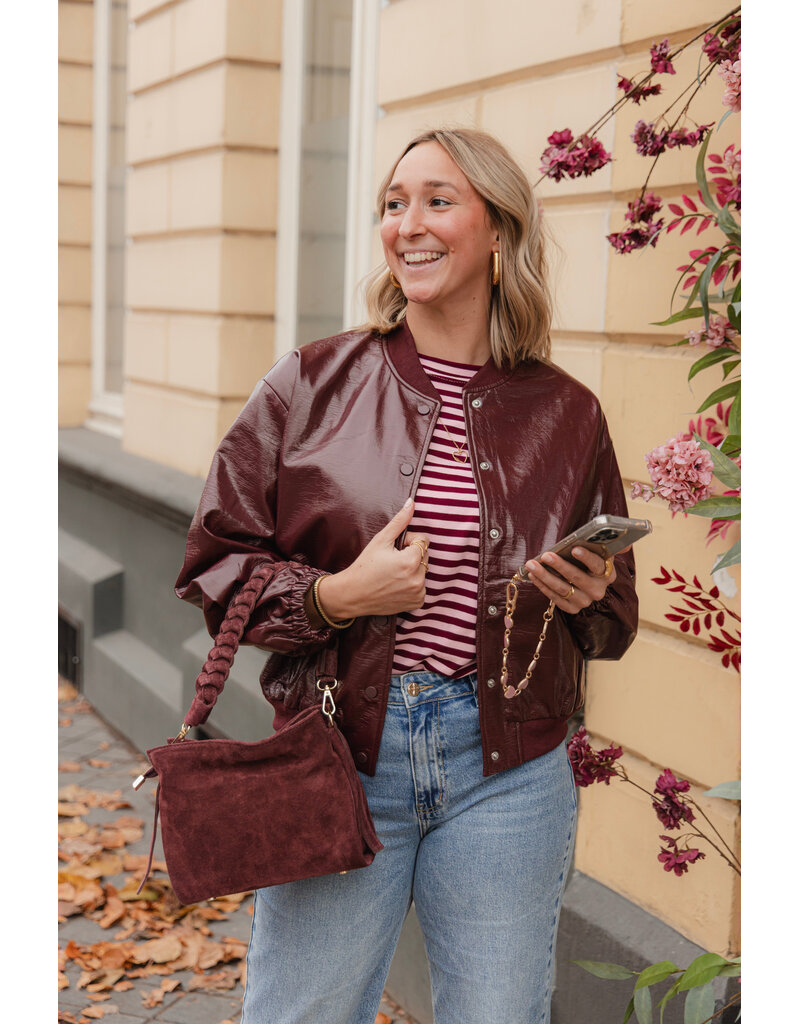 21Jewelz PU bomber - Bordeaux