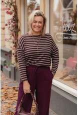 21Jewelz Gestreepte trui bruin roze