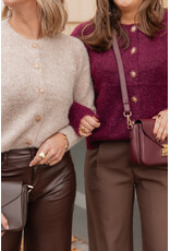 21Jewelz Trui met sierknoopjes - beige