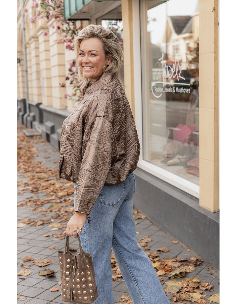 21Jewelz Bomber met structuur - brons