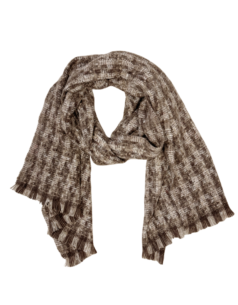 21Jewelz Sjaal met bruin geruit patroon