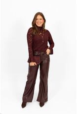 21Jewelz Top met print & uitlopend mouwtje - bordeaux