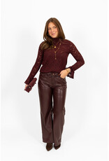 21Jewelz Top met print & uitlopend mouwtje - bordeaux