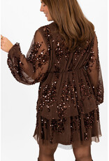 21Jewelz Pailetten jurkje - bruin