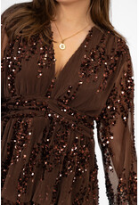 21Jewelz Pailetten jurkje - bruin