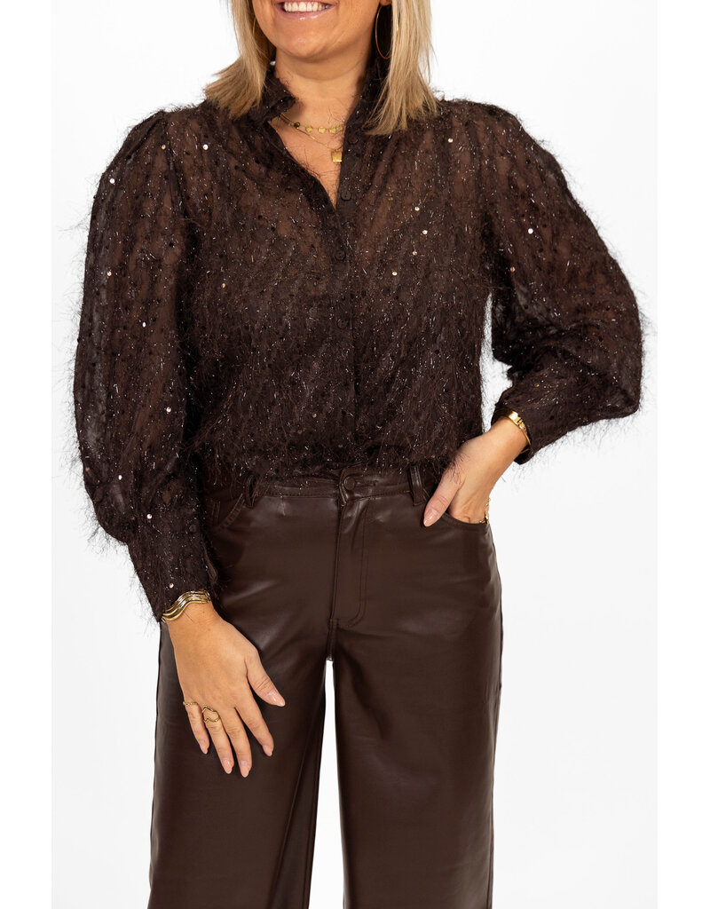 21Jewelz Glitter blouse - bruin