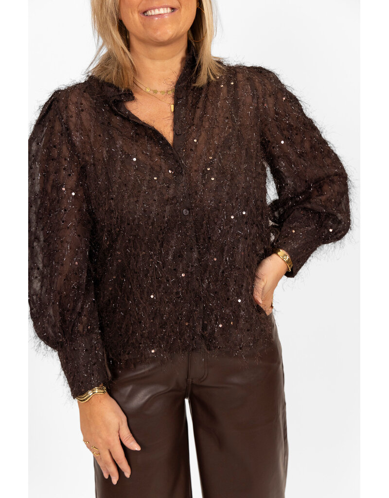 21Jewelz Glitter blouse - bruin