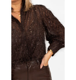 21Jewelz Glitter blouse - bruin