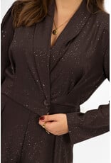 21Jewelz Lange glitterjumpsuit - donkerbruin