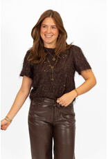 21Jewelz Glitter top - bruin