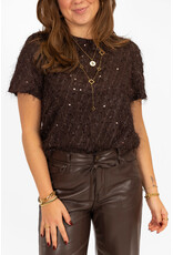 21Jewelz Glitter top - bruin