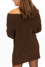 21Jewelz Off shoulder jurk - bruin