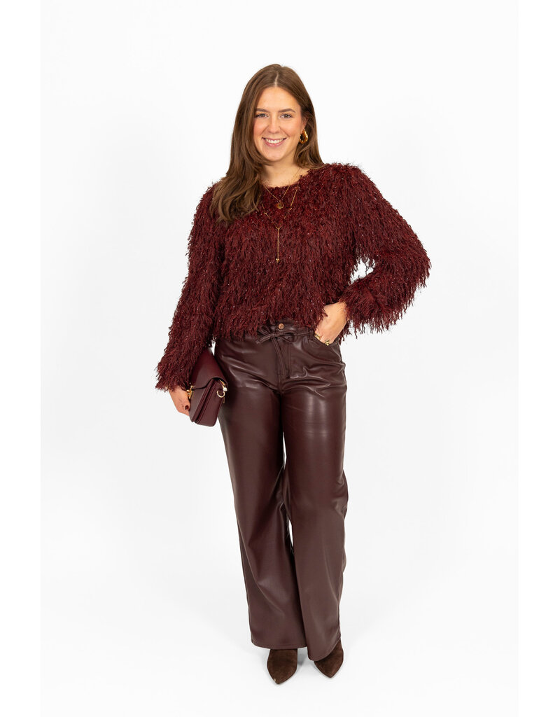 21Jewelz Fluffy top - bordeaux