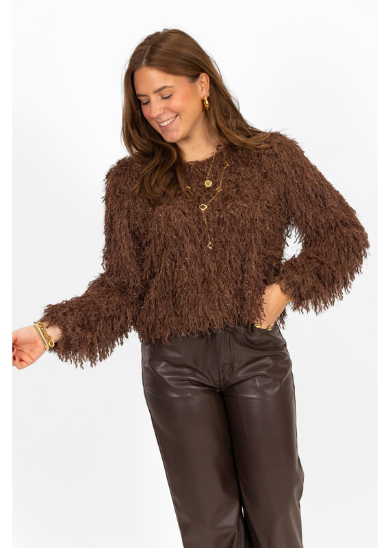 21Jewelz Fluffy top - bruin